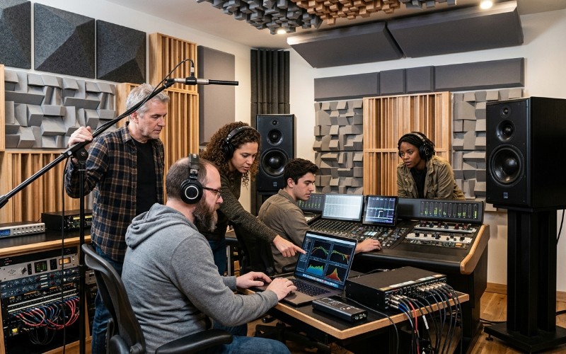 Equipo de ingenieros de audio