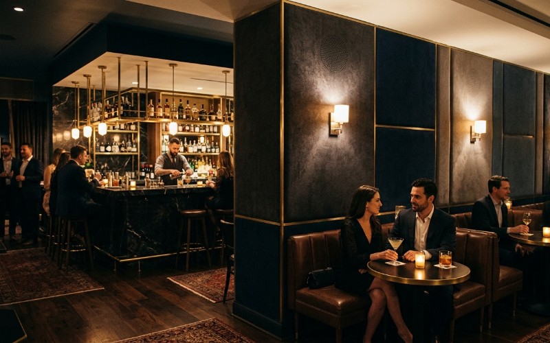 Tratamiento acústico en bar